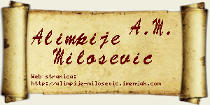 Alimpije Milošević vizit kartica